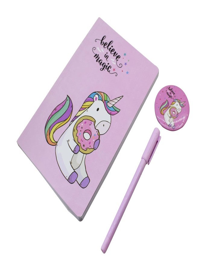 Asera Cartoon Stationery Gift Set for Kids Diary, Pen & Badge Stationery Set for Boys/Girls Party Favor Return Gift Set for Girls Birthday Gift (Unicorn 1 Pc) - Image 5
